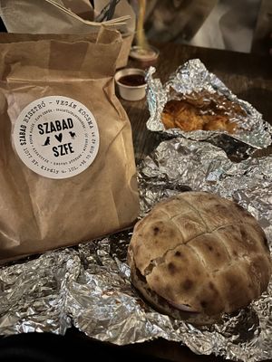 Salytburger / cheeseburger   at Szabad Bisztro in Budapest
