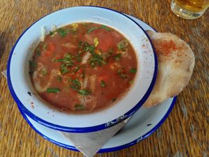 Goulash soup at Szabad Bisztro in Budapest