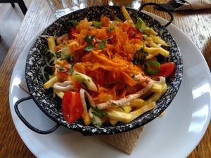 Dirty fries at Szabad Bisztro in Budapest