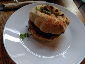 NotCheese Burger at Szabad Bisztro in Budapest