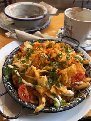 Loaded fries  at Szabad Bisztro in Budapest