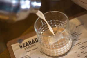 white russian with coconut cream at Szabad Bisztro in Budapest
