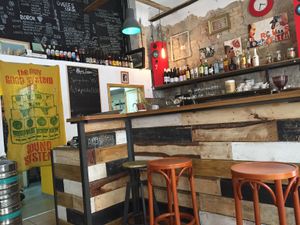 The bar at Szabad Bisztro in Budapest