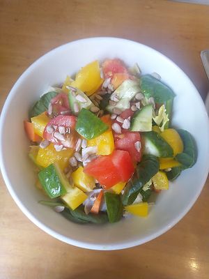 Modified salad at Szabad Bisztro in Budapest