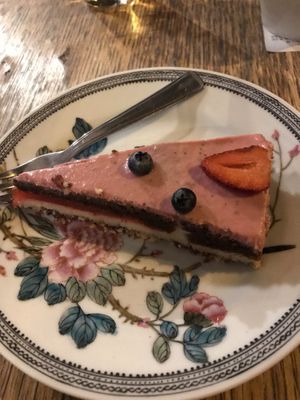 Strawberry cake at Szabad Bisztro in Budapest