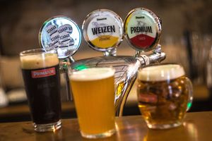 premium beer selection at Szabad Bisztro in Budapest