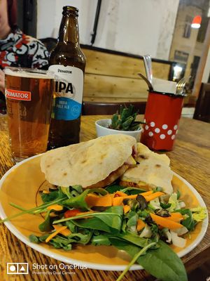Toasted sandwich at Szabad Bisztro in Budapest