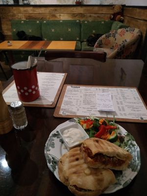 Hungarian toast sandwich at Szabad Bisztro in Budapest