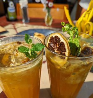 Mate with lemon / maracujá at Banana Verde in Sao Paulo