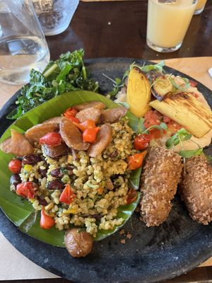 Traditional food  at Banana Verde in Sao Paulo
