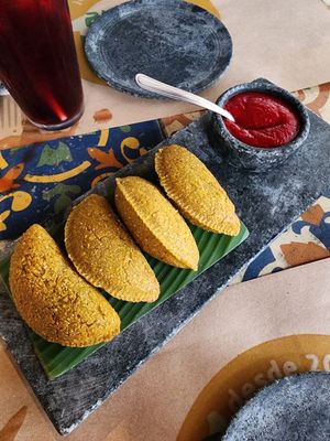 Pastel de angu at Banana Verde in Sao Paulo