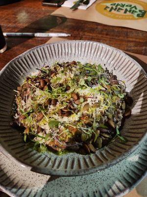 vegan risotto at Banana Verde in Sao Paulo