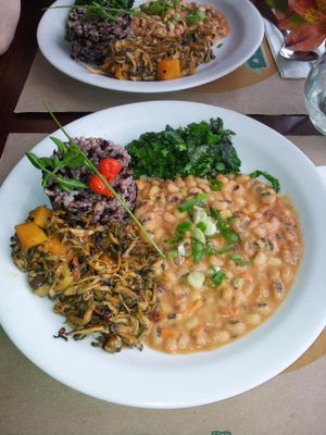 Plate of the day at Banana Verde in Sao Paulo
