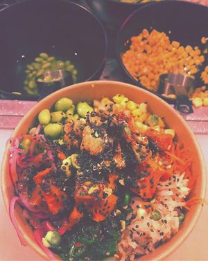 Poke bowl at BOWL.R in Balmain