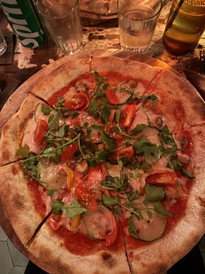 Vegetable pizza   at La Baracca in Pecatu