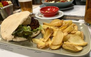 Vegan burger   at Buenas y Santas in Madrid