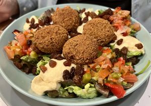 Vegan falafel salad   at Buenas y Santas in Madrid