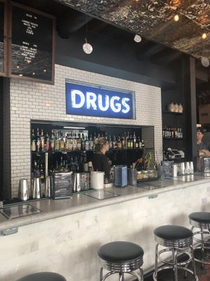 The bar  at The Peoples Drug in Alexandria