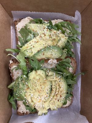 $15. Packaged sliced bread too weak to support toppings.   at Jack Jack's Coffee House in Babylon