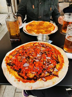 BBQ Pizza at The Tube Bar in Luxembourg City