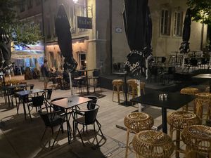 Terrace at The Tube Bar in Luxembourg City