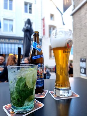 beer and mocktail at The Tube Bar in Luxembourg City