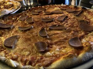 Chorizo pizza  at The Tube Bar in Luxembourg City