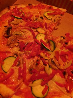 gemüse pizza at The Tube Bar in Luxembourg City