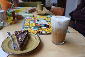 board games and vegan coffee and cake! at Lui Huiskamercafé in Groningen