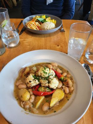 Cauliflower with potatoes and beans / Curry at Greens Restaurant in San Francisco