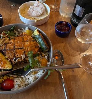 Tofu dish #Veganuary at Greens Restaurant in San Francisco