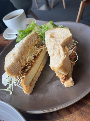 Chicken Katsu sandwich  at Greens Restaurant in San Francisco