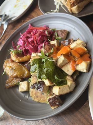 Hash cakes brunch  at Greens Restaurant in San Francisco