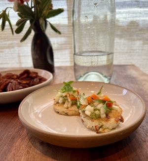 Risotto cake  at Greens Restaurant in San Francisco