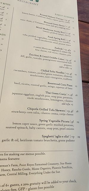  at Greens Restaurant in San Francisco