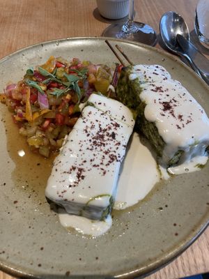 Tofu skewers   at Greens Restaurant in San Francisco