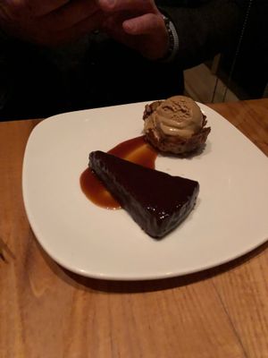 Vegetarian chocolate torte at Greens Restaurant in San Francisco