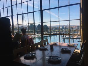 what a view! at Greens Restaurant in San Francisco