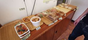 Display as of April 2021 (no menu, just take what you see) at Loving Hut in Tokyo