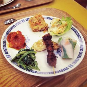 Tasting menu at Loving Hut in Tokyo