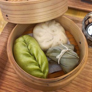 veg dumplings at Loving Hut in Tokyo