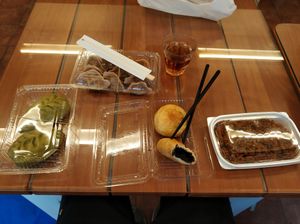 Current dishes at Loving Hut in Tokyo