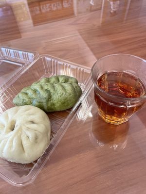 They serve delicious tea.✨  at Loving Hut in Tokyo