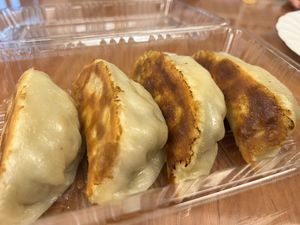 Huge gyozas. Very very tasty!  at Loving Hut in Tokyo