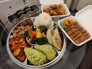 Great variety of delicious vegan food at Loving Hut in Tokyo