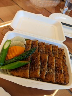 Unagi at Loving Hut in Tokyo