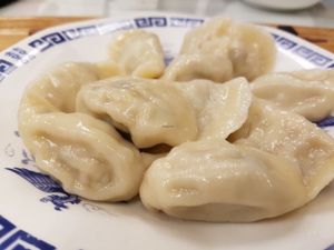 Dumplings at Loving Hut in Tokyo