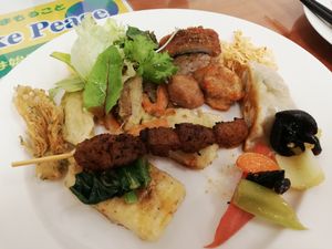 My plate at Loving Hut in Tokyo