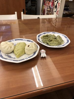 Dumplings at Loving Hut in Tokyo