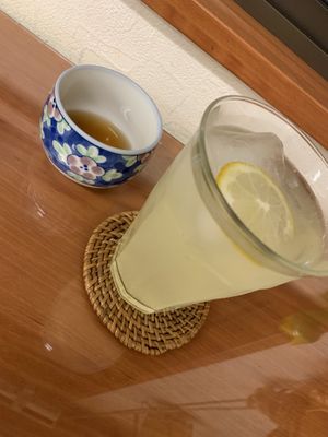 Homemade Lemonade  at Loving Hut in Tokyo